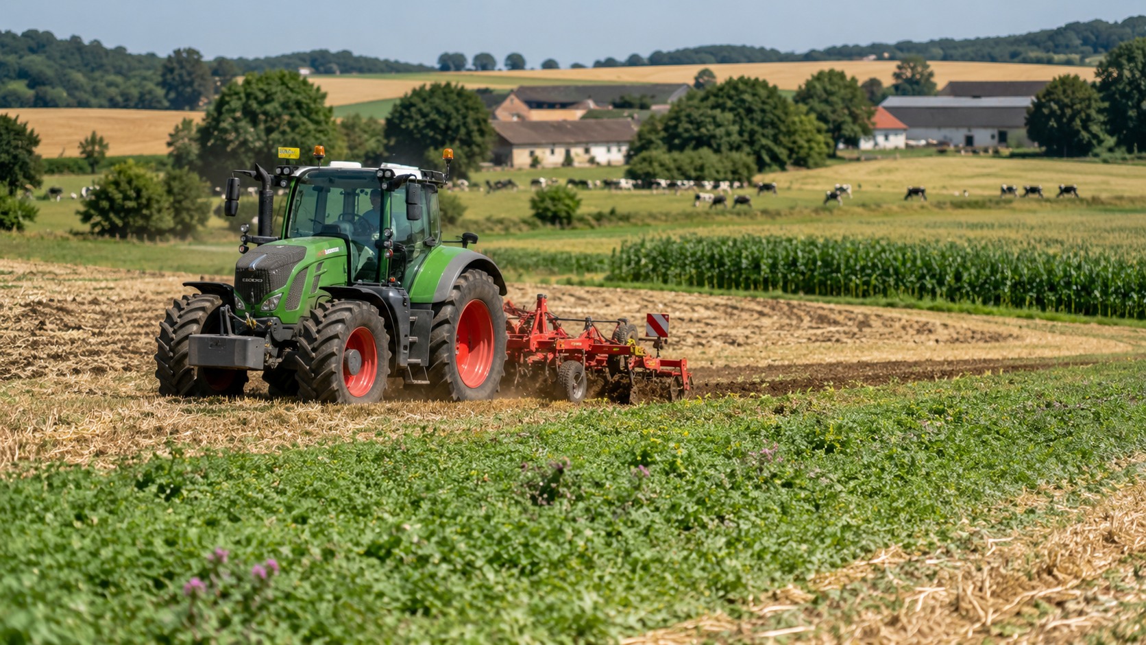 Vue agricole consacrée à agriculture conventionnelle