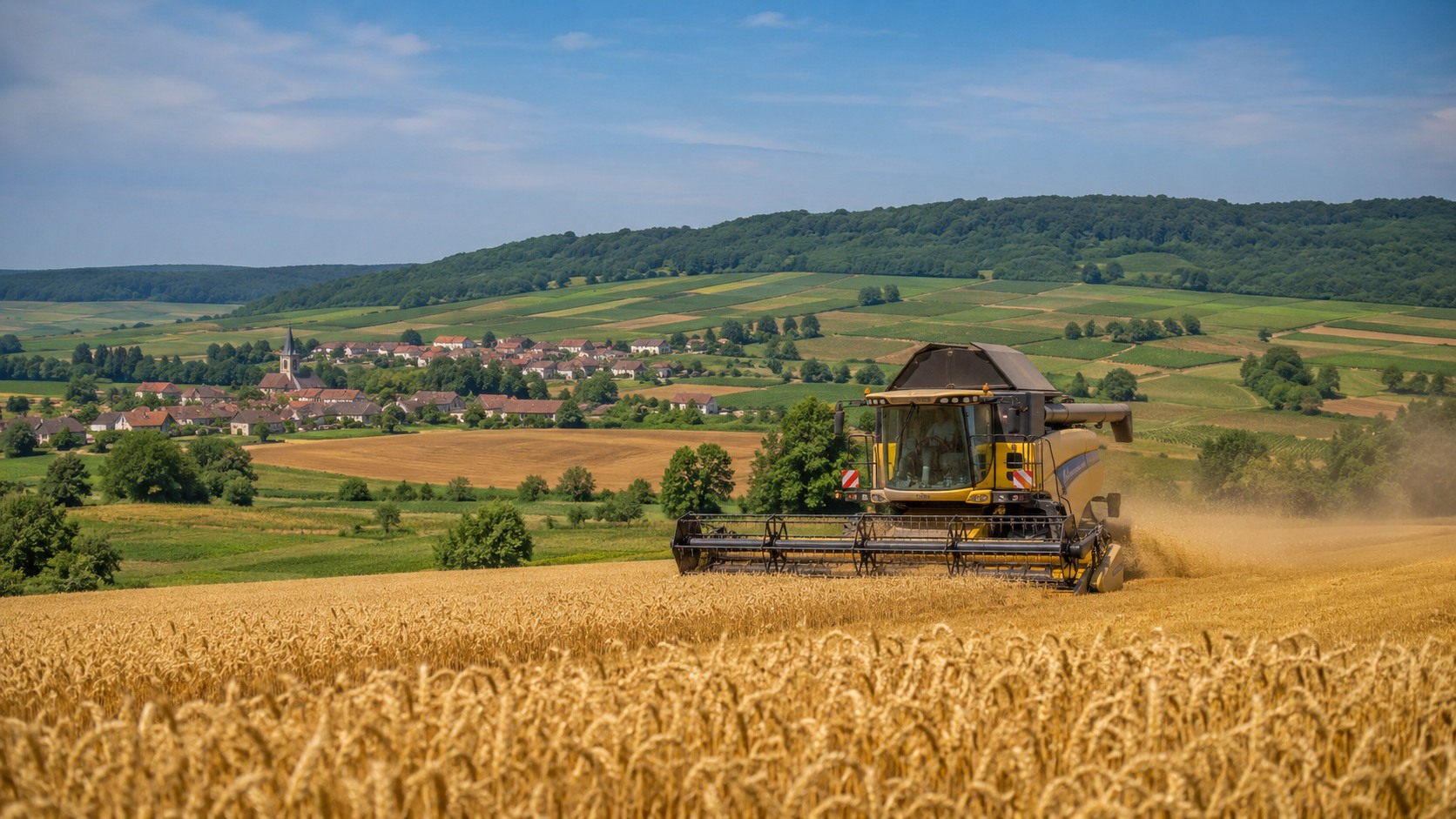 Vue agricole consacrée à agriculture en grand est
