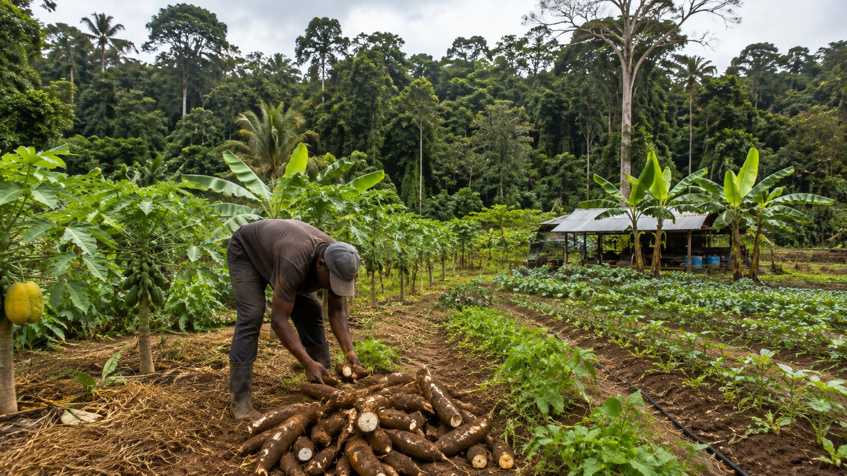 Vue agricole consacrée à agriculture en guyane