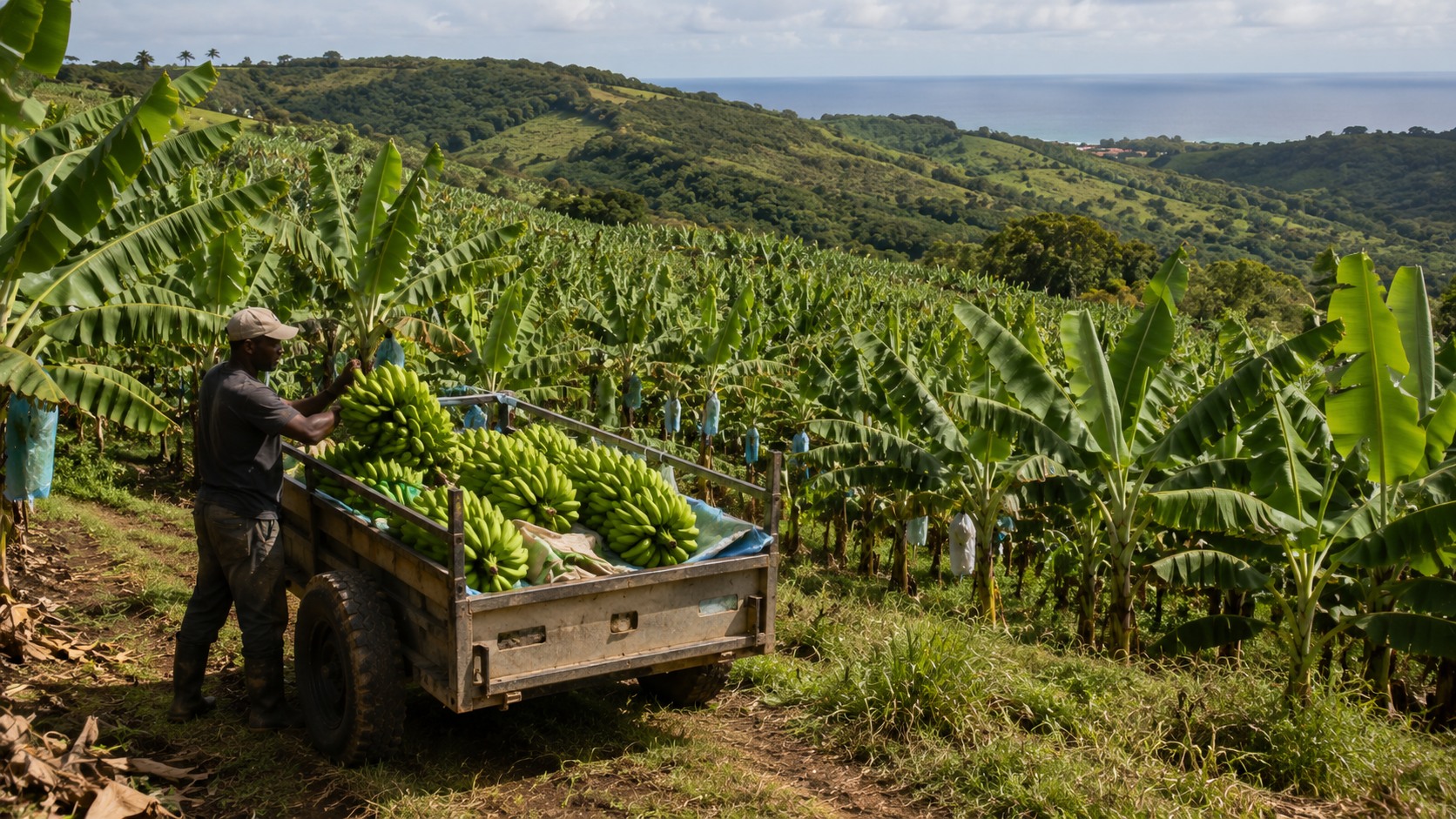 Vue agricole consacrée à agriculture en martinique