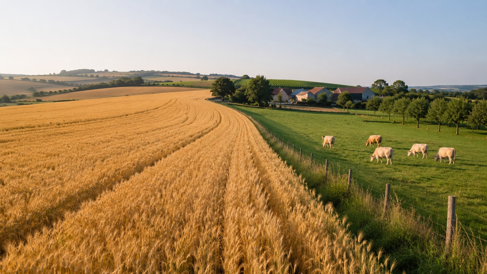 Vue agricole consacrée à agriculture