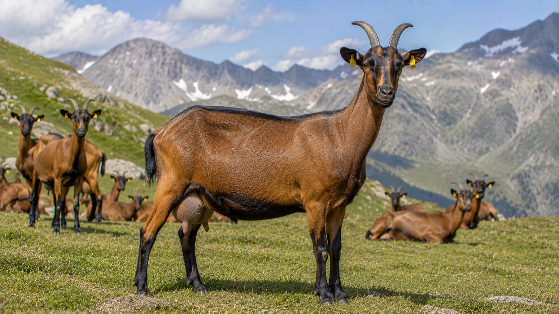 Chèvre Alpine dans un pâturage