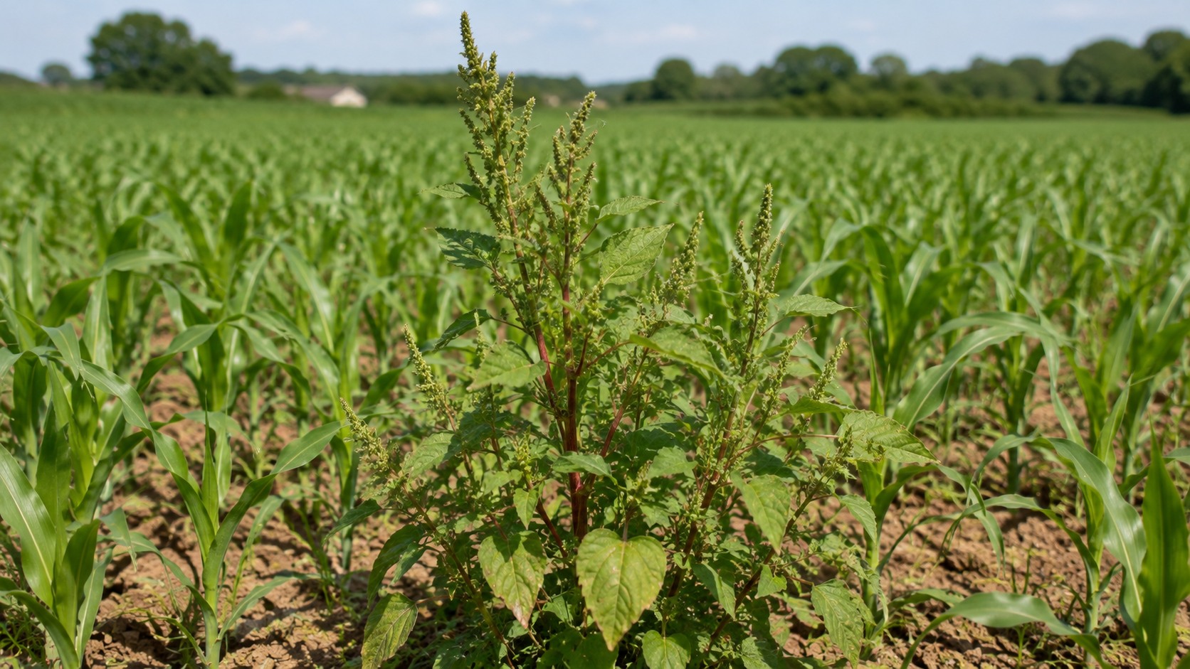 Vue agricole consacrée à amarantes