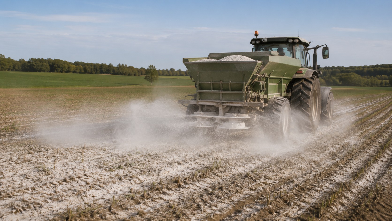 Vue agricole consacrée à amendements