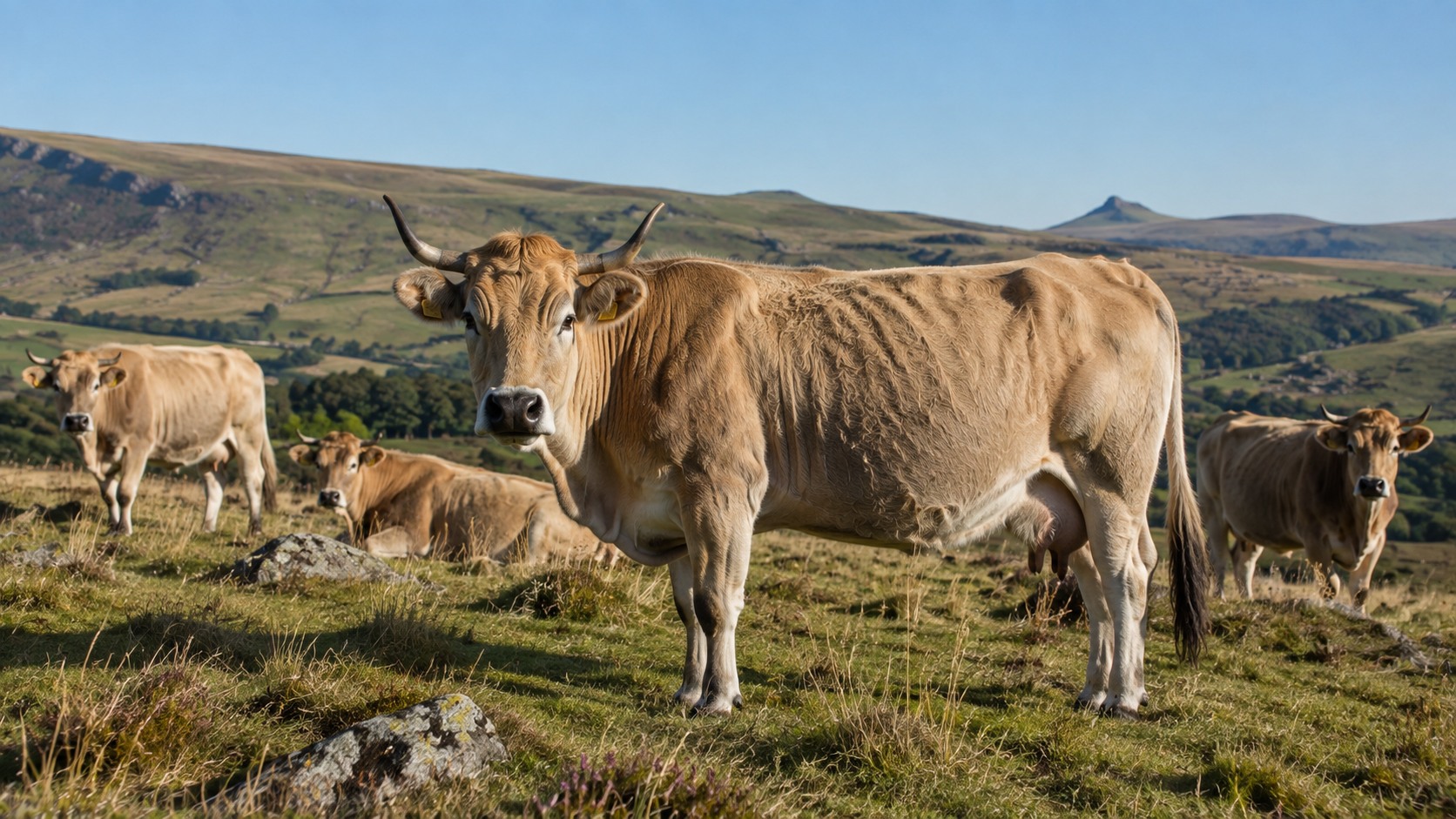 Vue agricole consacrée à aubrac