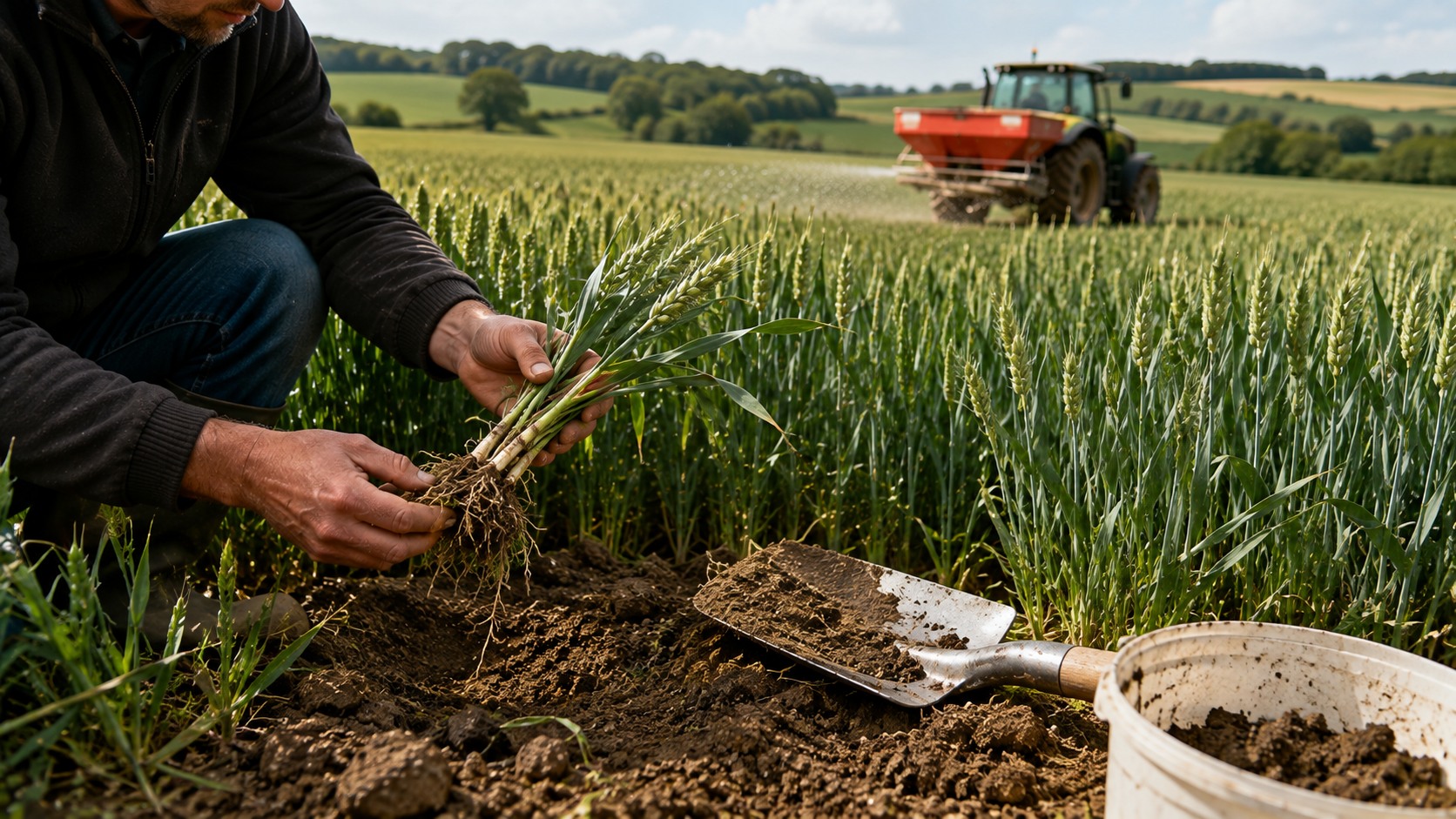 Vue agricole consacrée à azote