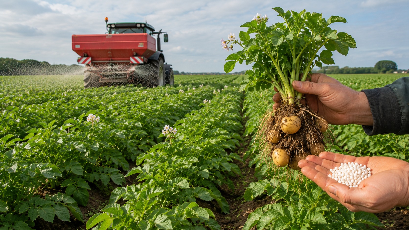 Vue agricole consacrée à besoins en azote de la pomme de terre
