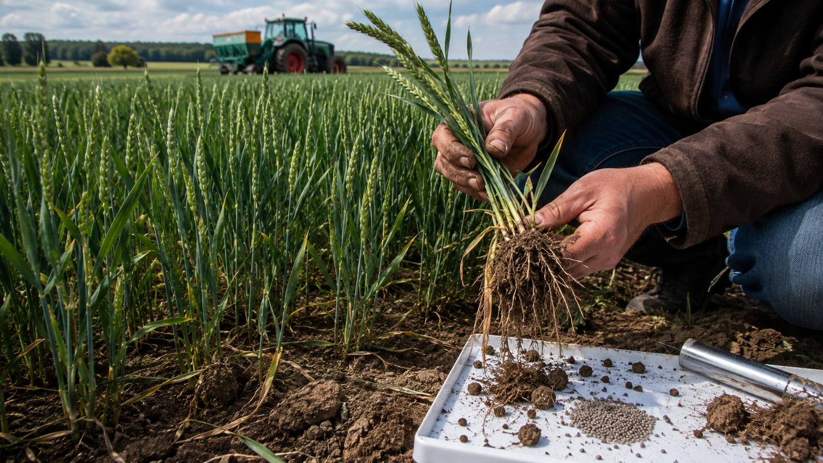 Vue agricole consacrée à besoins en phosphore du blé