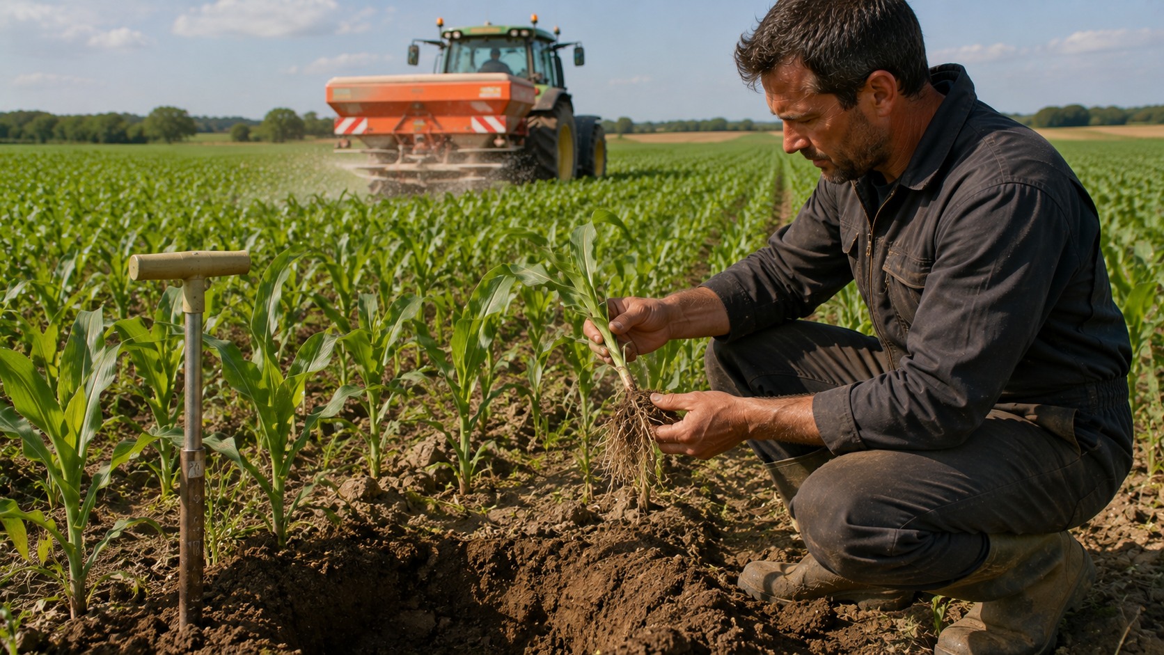 Vue agricole consacrée à besoins en phosphore du maïs