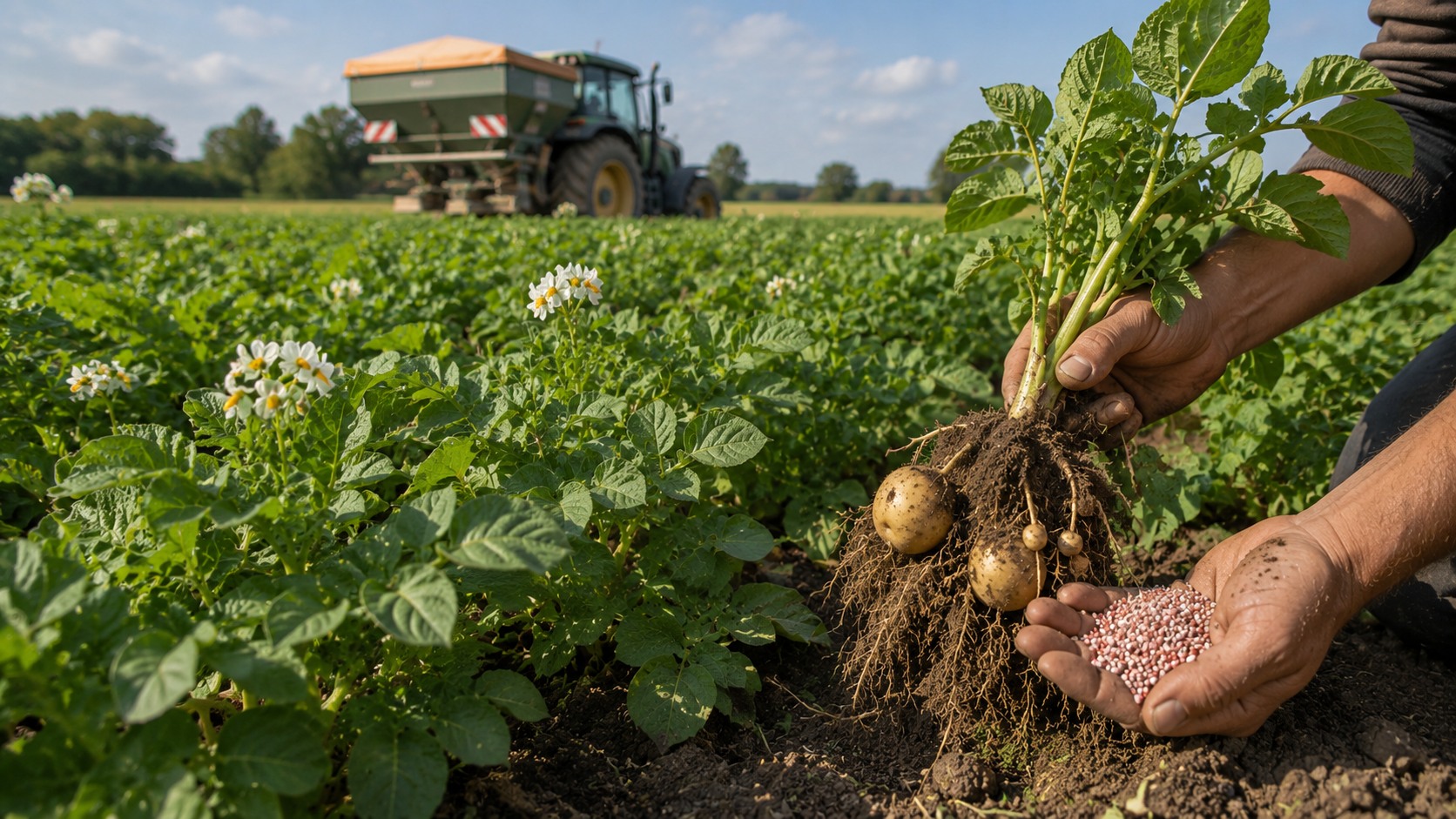 Vue agricole consacrée à besoins en potassium de la pomme de terre
