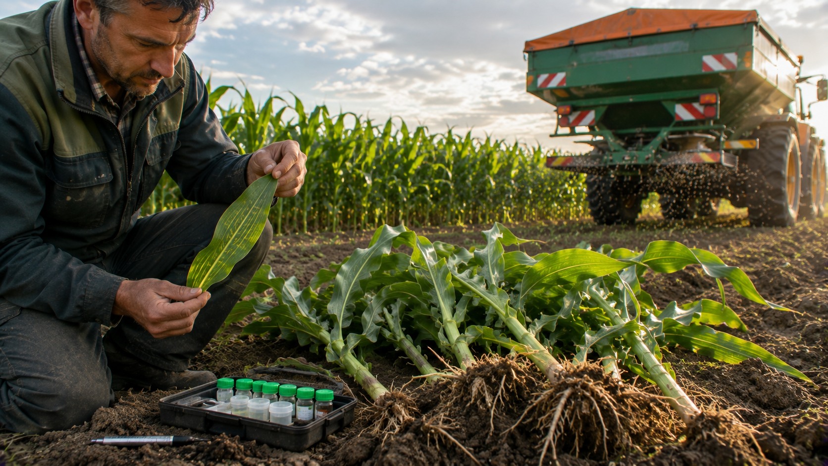 Vue agricole consacrée à besoins en potassium du maïs