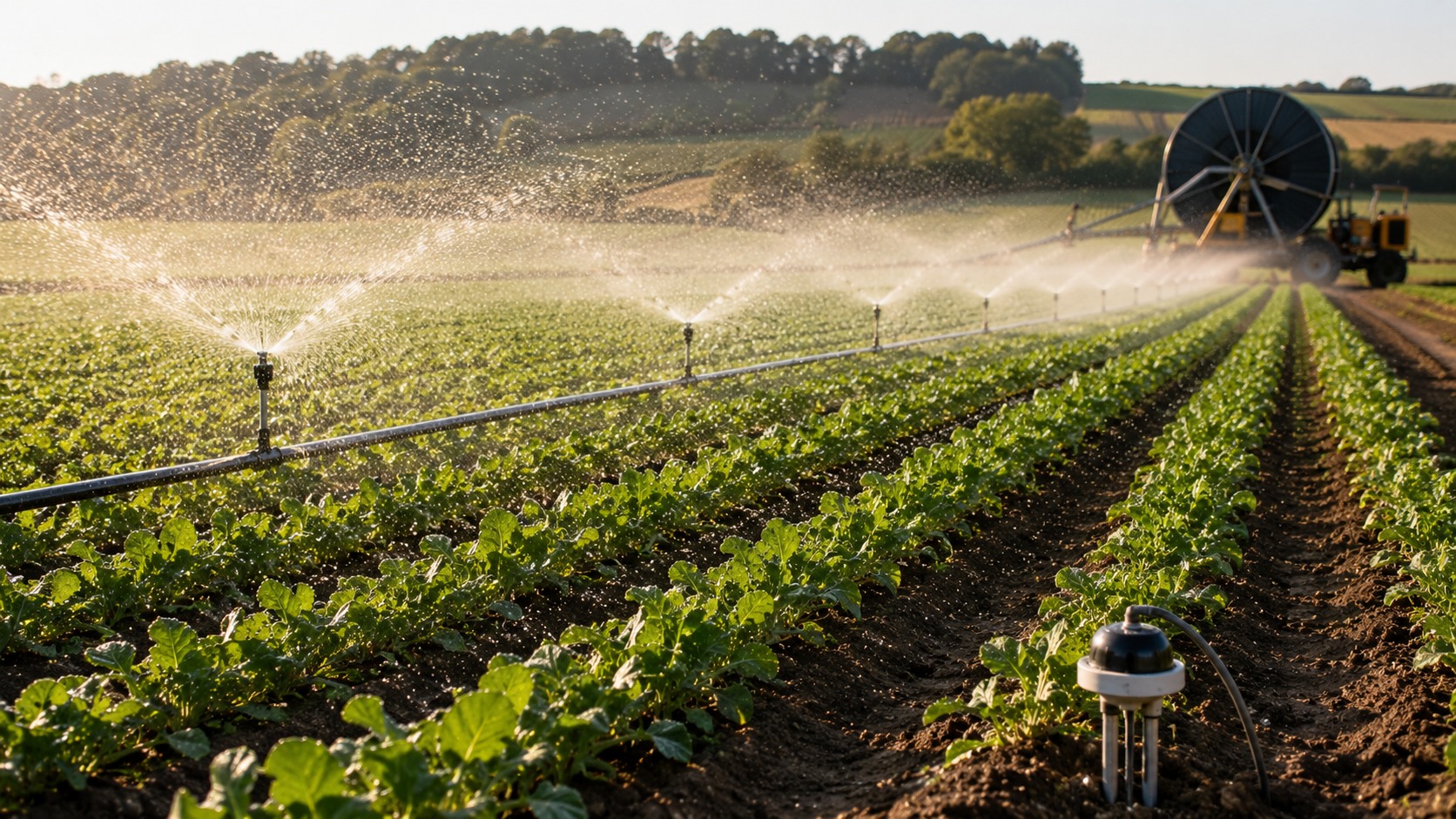 Vue agricole consacrée à bilan hydrique des cultures