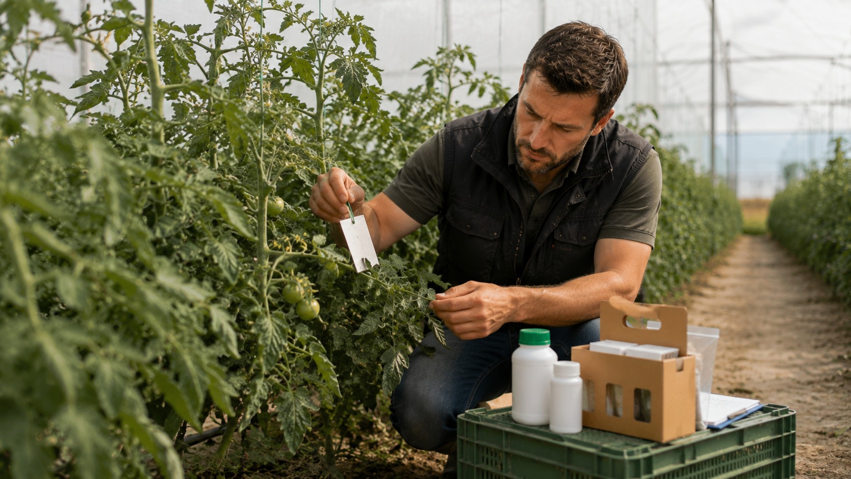 Vue agricole consacrée à biocontrôle