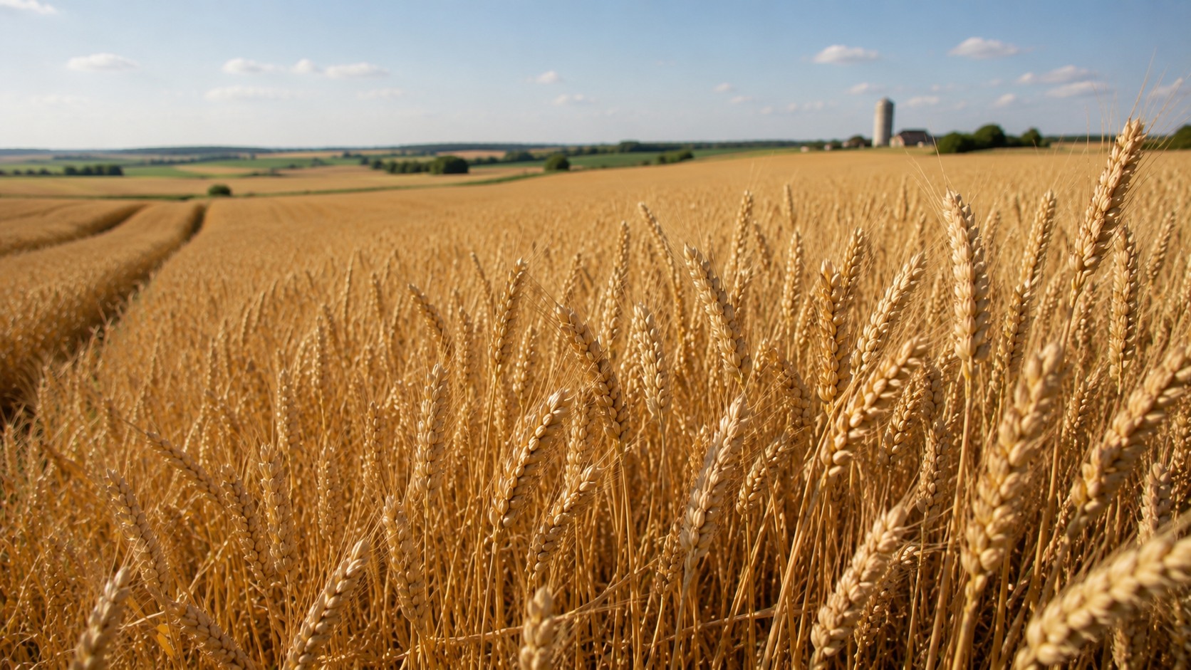 Vue agricole consacrée à blé biscuitier