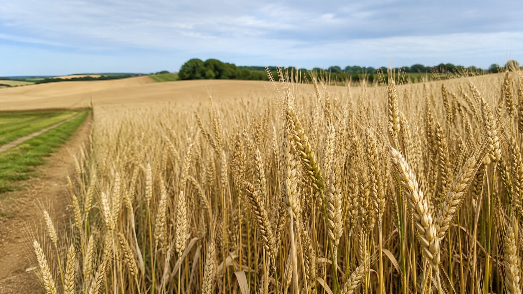 Vue agricole consacrée à blé de printemps