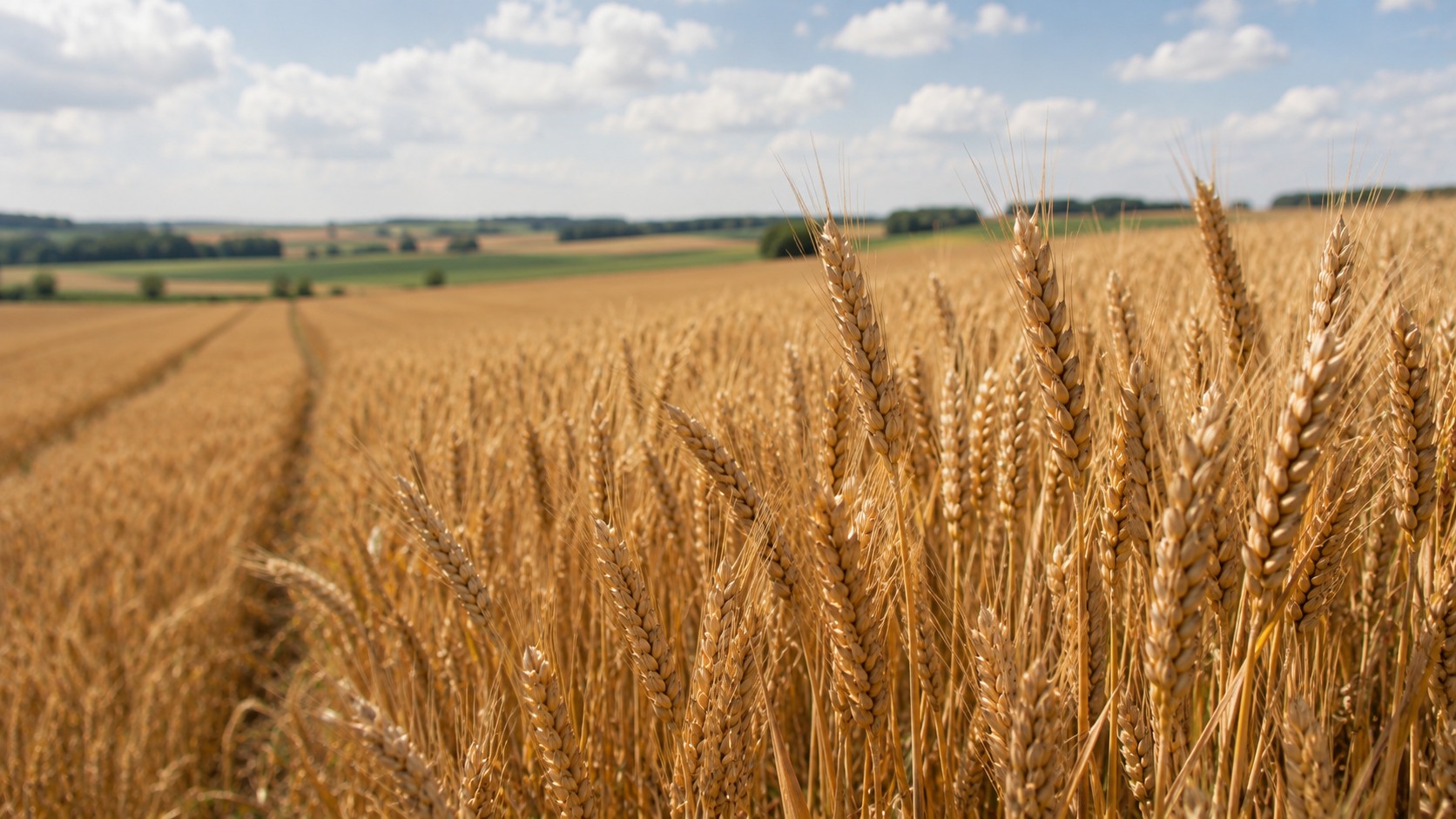 Vue agricole consacrée à blé d’hiver