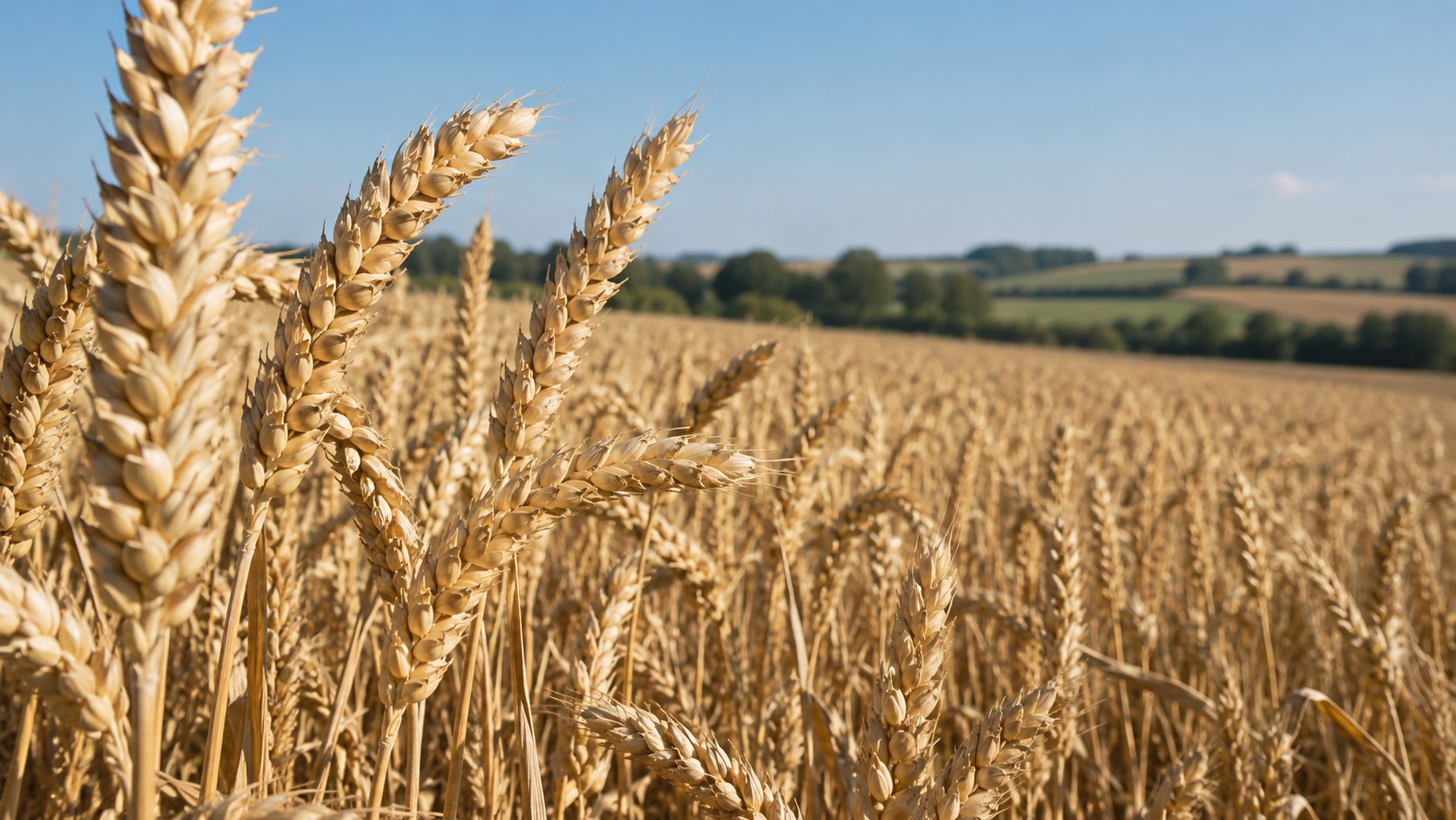 Vue agricole consacrée à blé panifiable