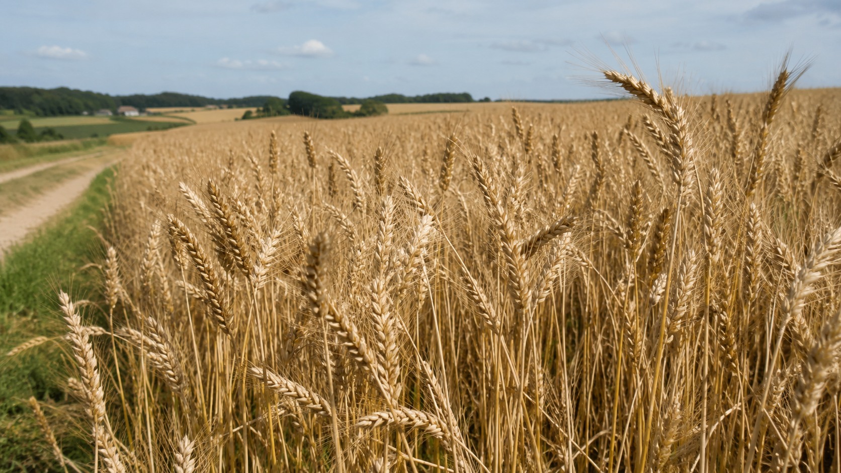 Vue agricole consacrée à blé