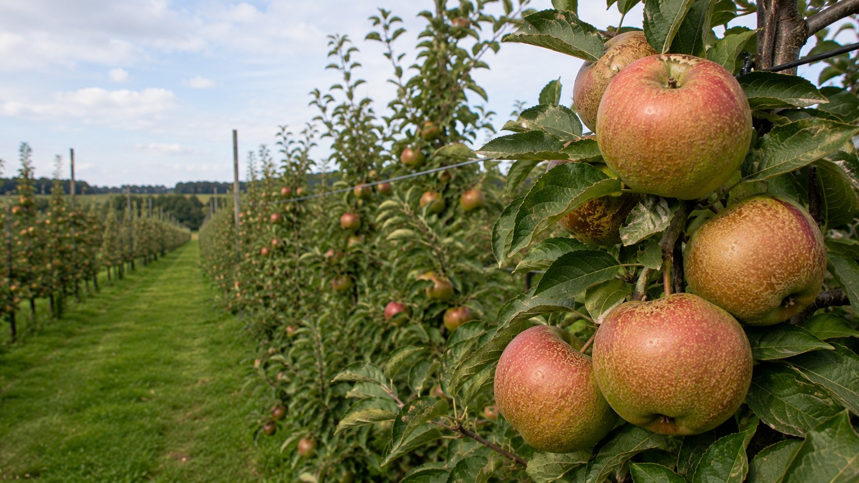 Vue agricole consacrée à boskoop
