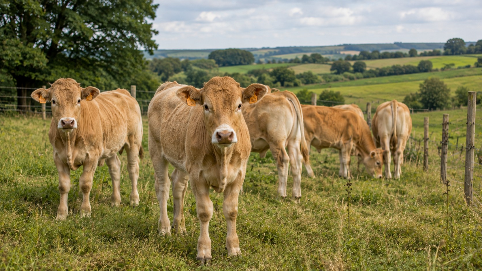 Vue agricole consacrée à broutards