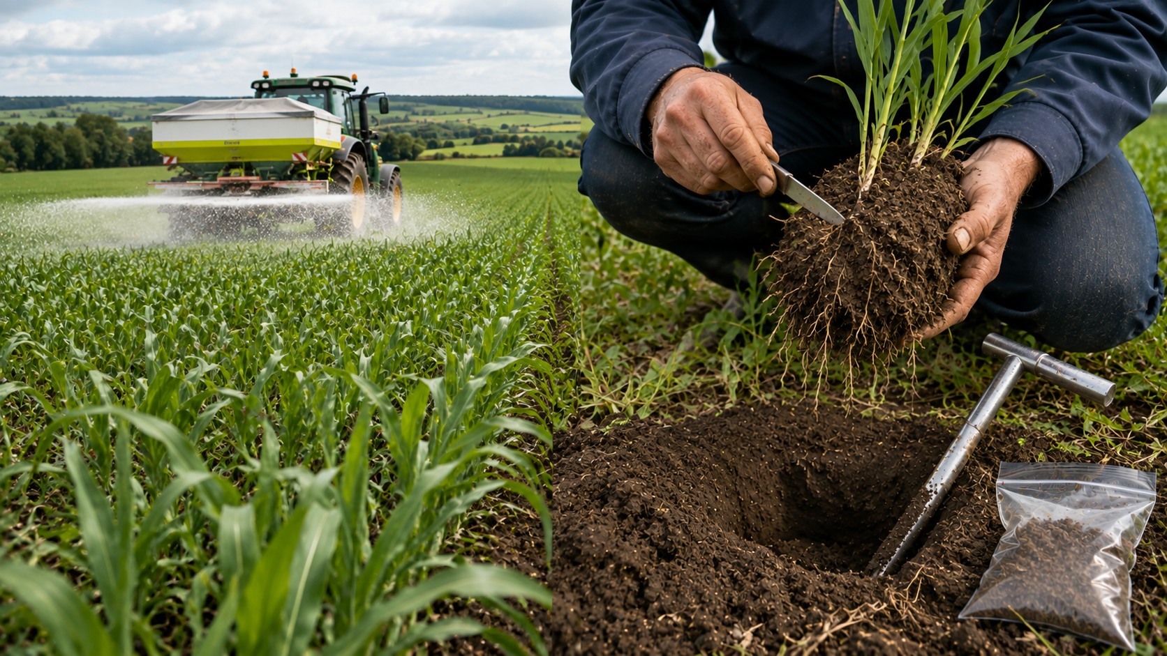 Vue agricole consacrée à calcium