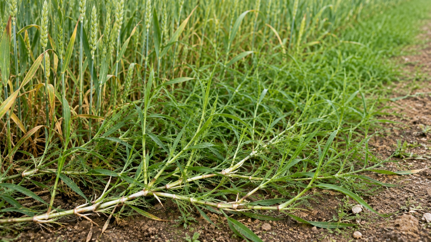 Vue agricole consacrée à chiendent rampant