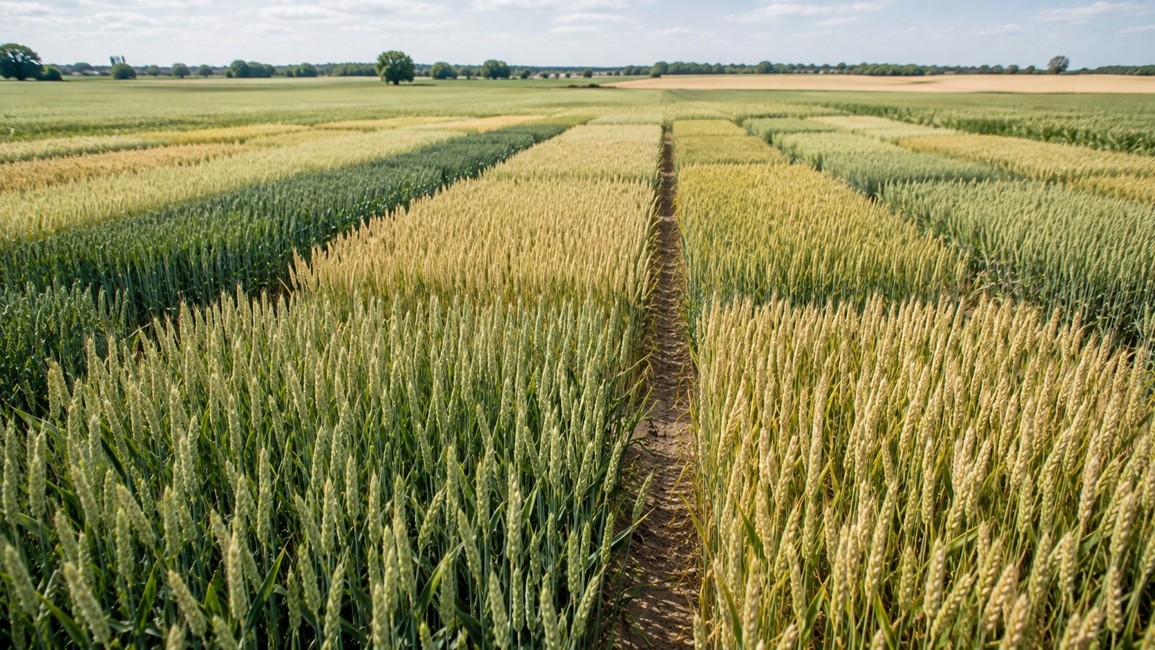 Vue agricole consacrée à choisir une variété de blé
