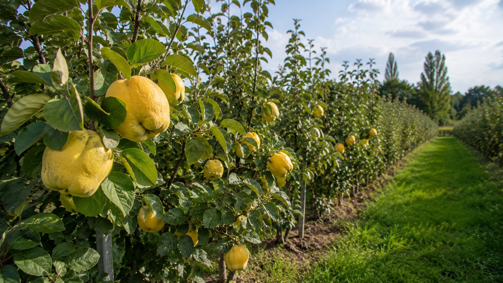 Vue agricole consacrée à cognassier