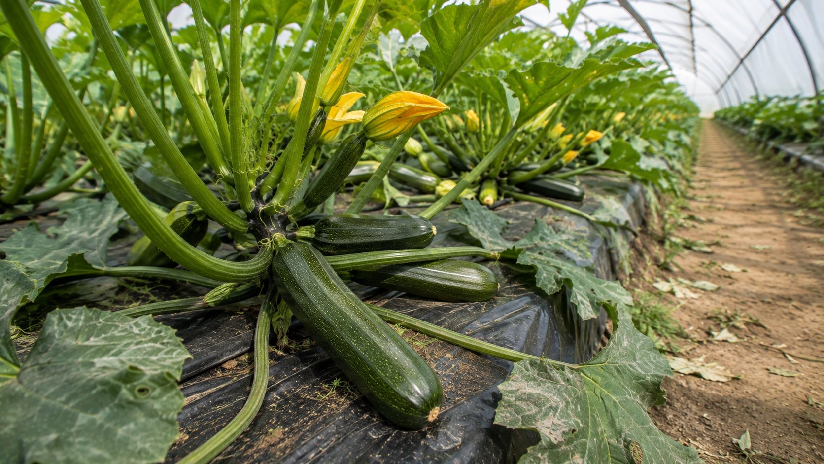 Illustration agricole de courgette