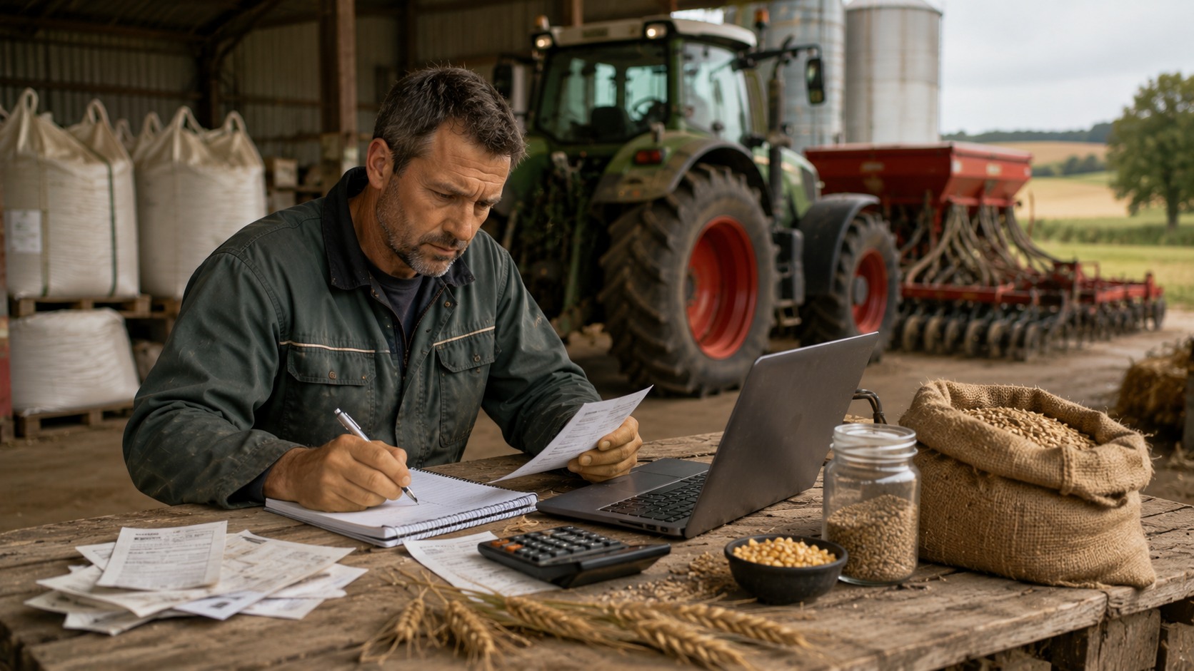 Vue agricole consacrée à coût de production agricole