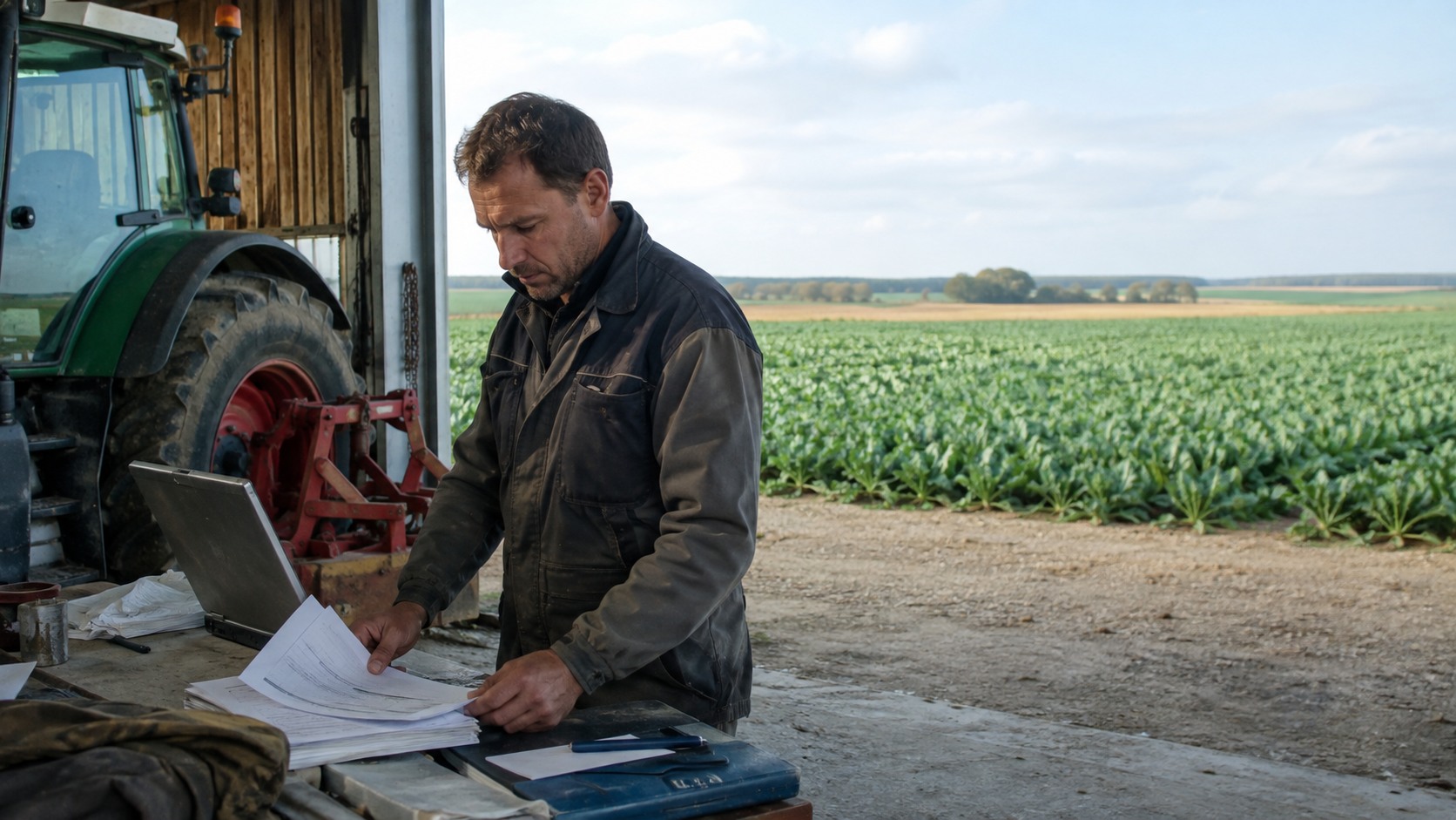 Vue agricole consacrée à coût de production de la betterave sucrière