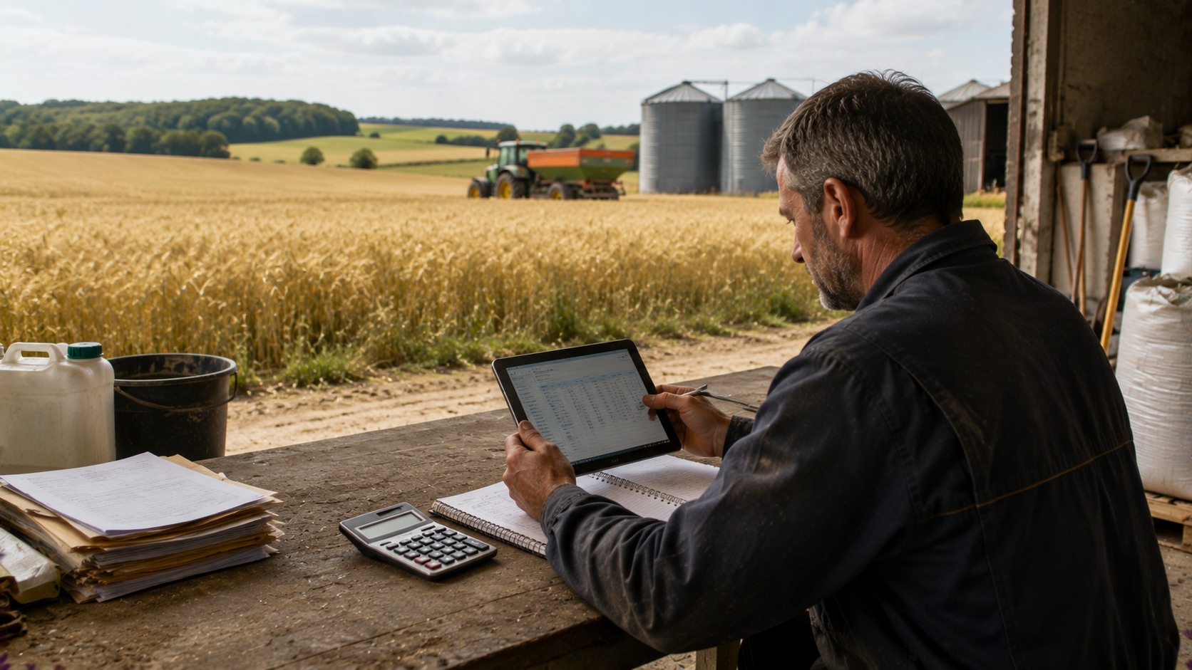 Vue agricole consacrée à coût de production de l’orge
