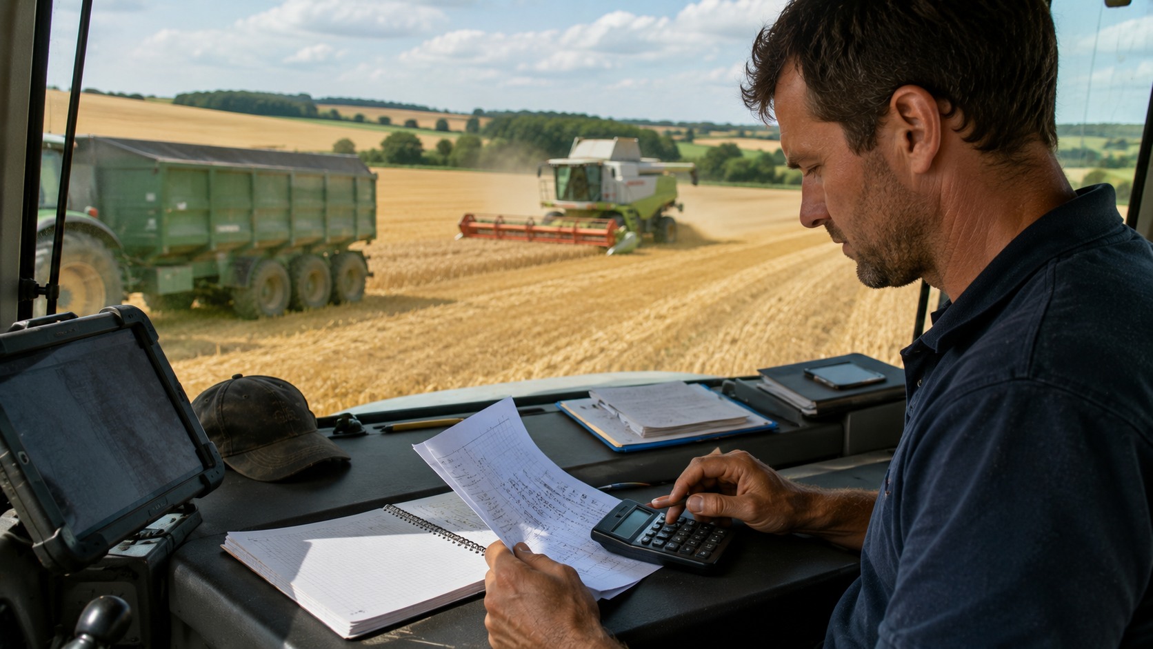 Vue agricole consacrée à coût de production du blé