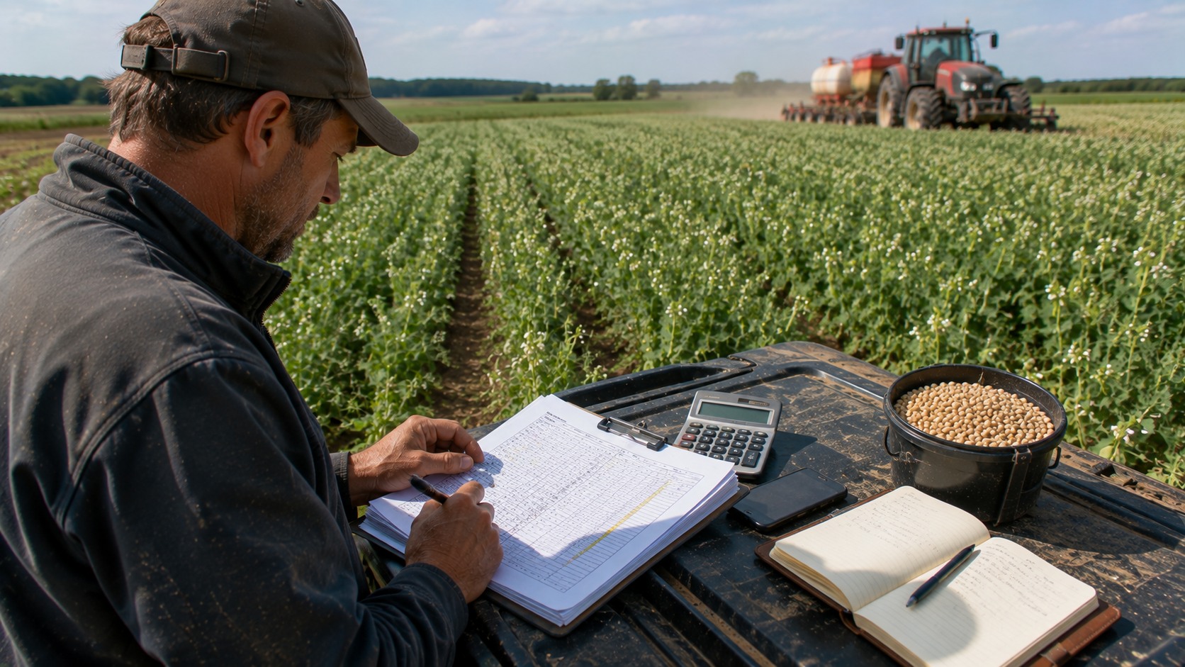 Vue agricole consacrée à coût de production du pois protéagineux