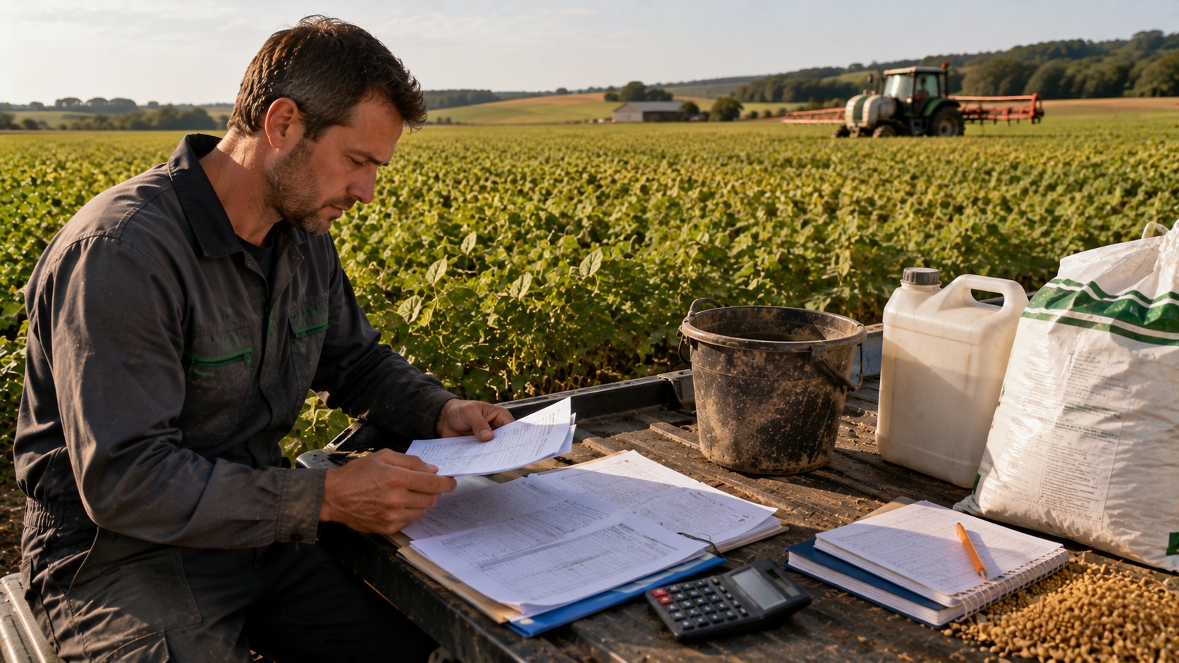 Vue agricole consacrée à coût de production du soja