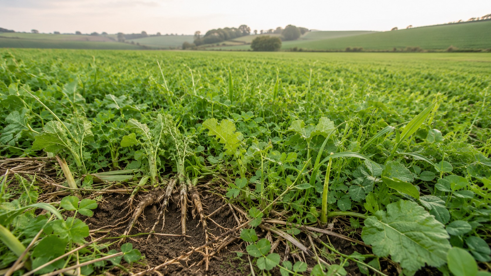 Vue agricole consacrée à couverture des sols