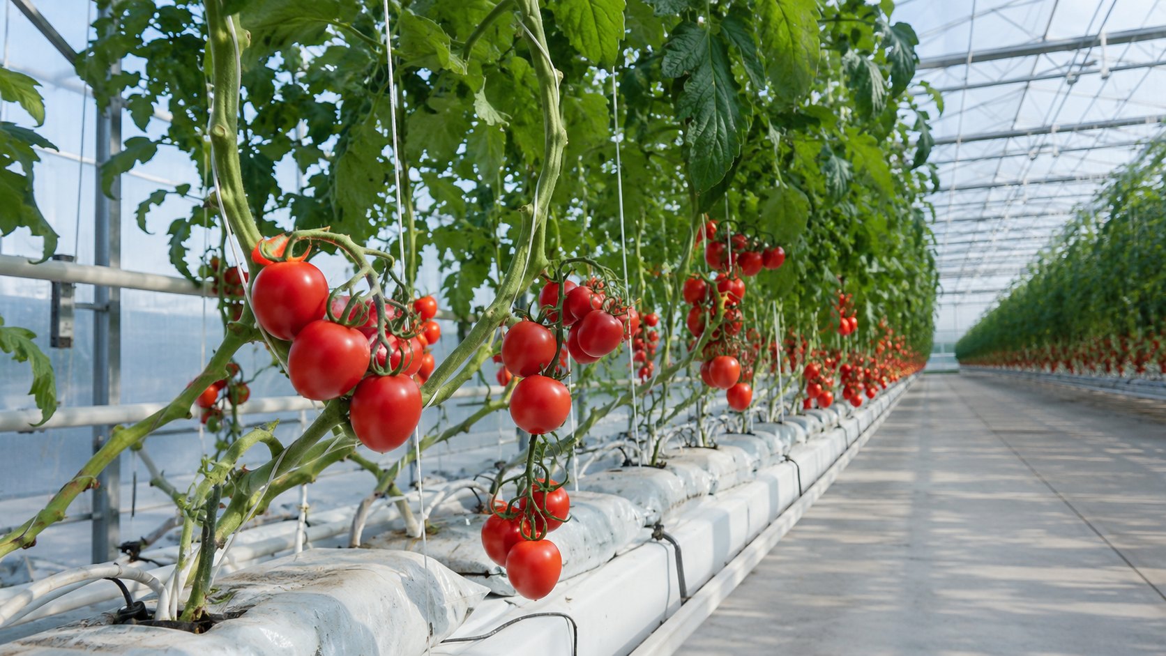 Illustration agricole de culture hors sol