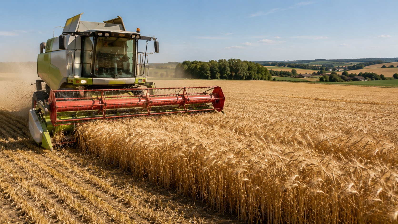 Vue agricole consacrée à date de récolte de l’orge