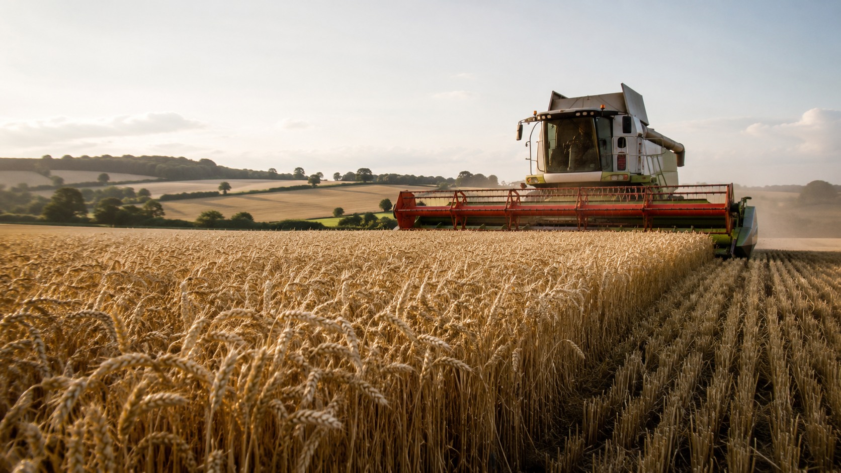 Vue agricole consacrée à date de récolte du blé
