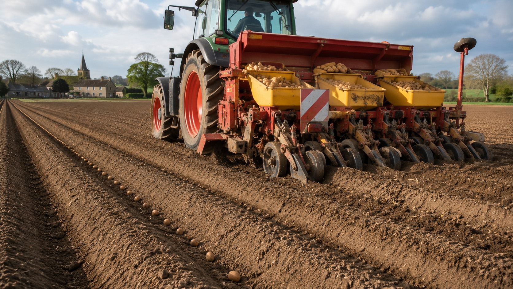 Vue agricole consacrée à densité de plantation de la pomme de terre