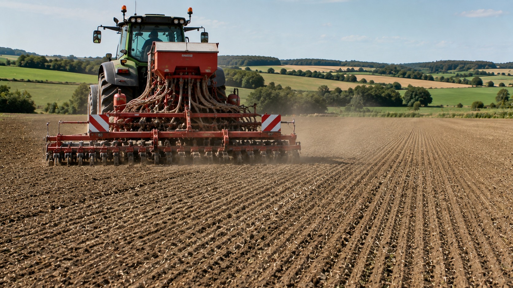 Vue agricole consacrée à densité de semis du blé