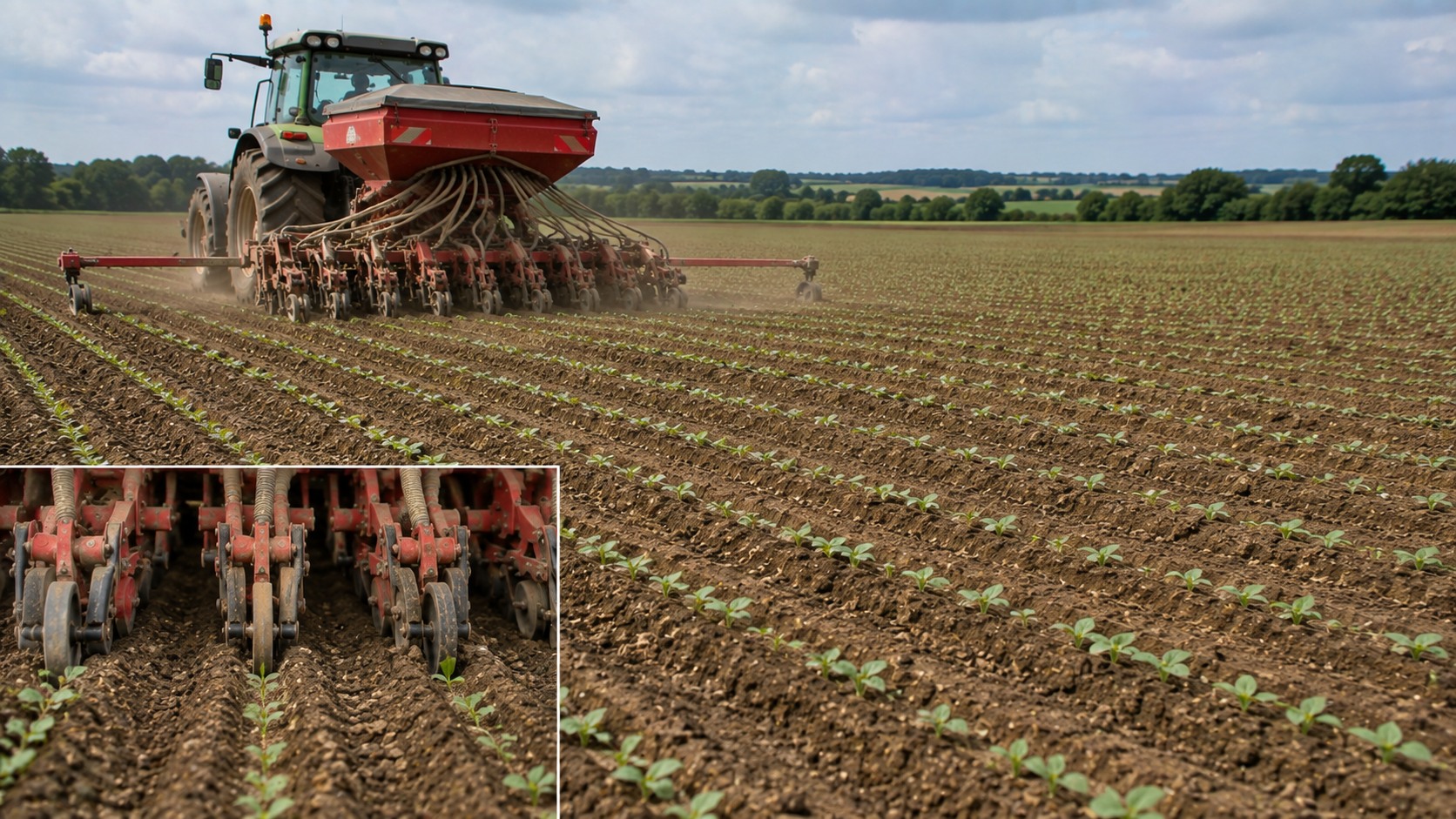Vue agricole consacrée à densité de semis du colza