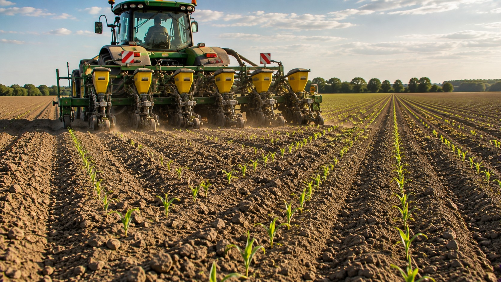 Vue agricole consacrée à densité de semis du maïs