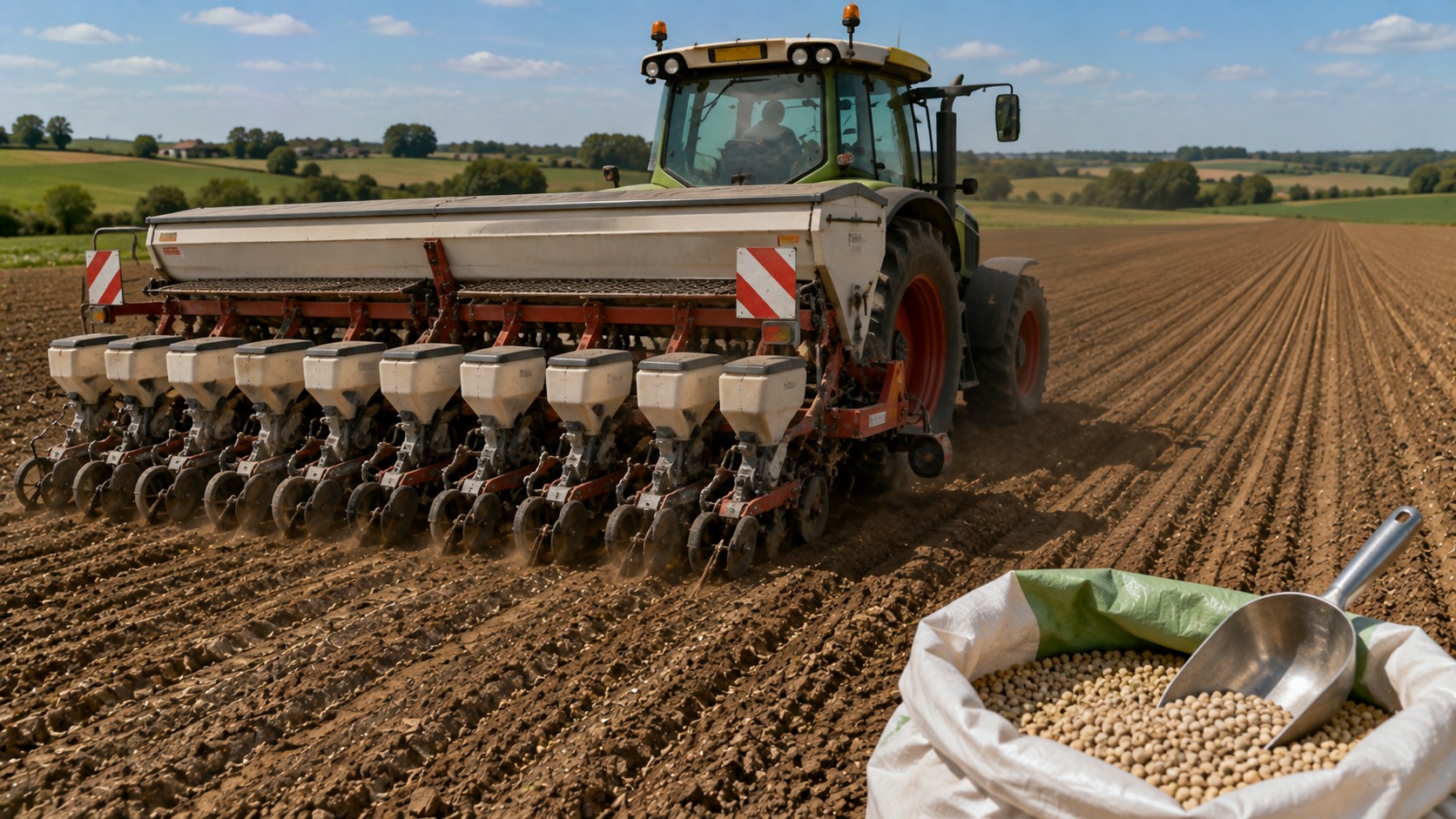 Vue agricole consacrée à densité de semis du pois protéagineux