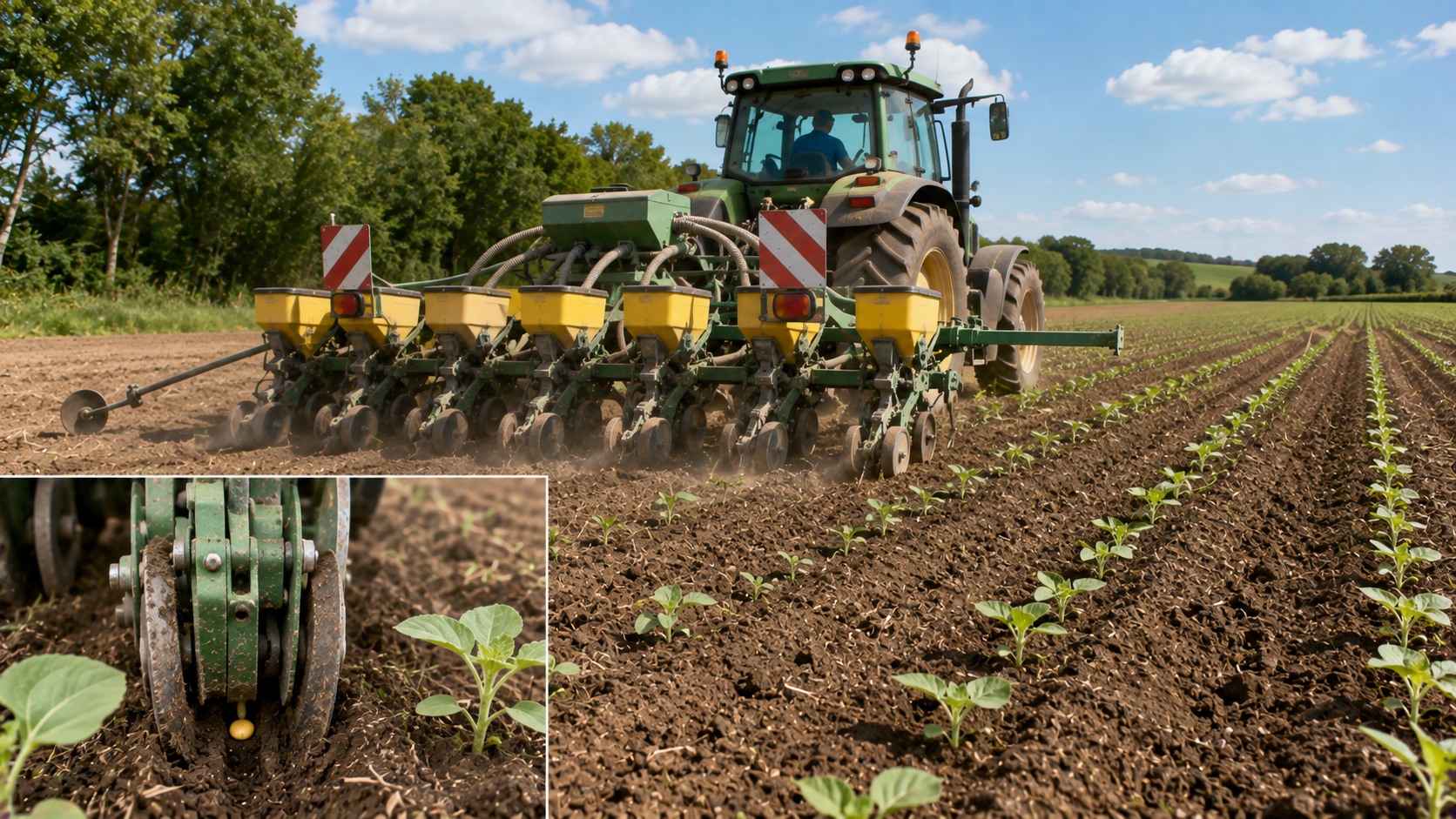 Vue agricole consacrée à densité de semis du tournesol
