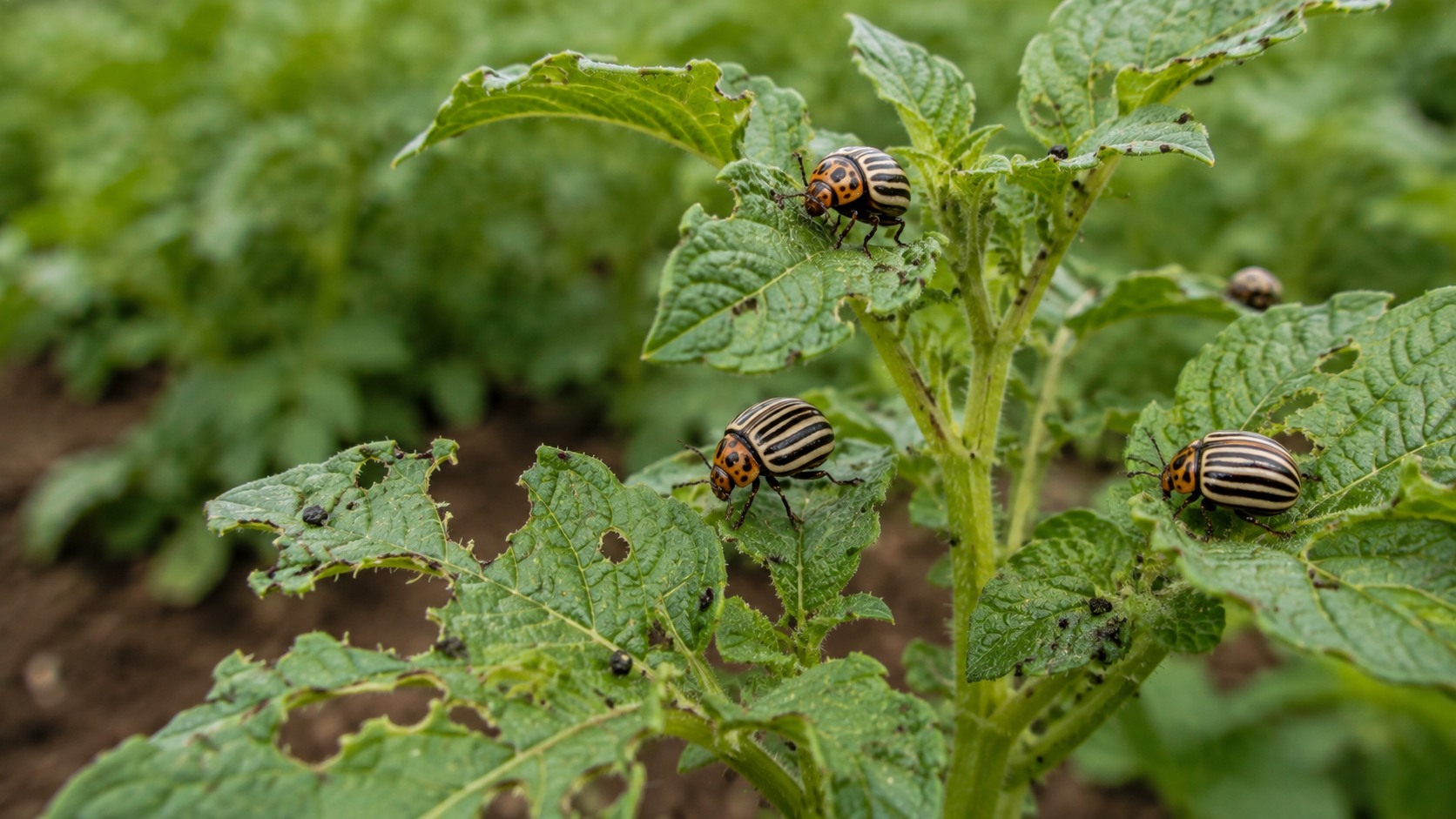 Vue agricole consacrée à doryphore