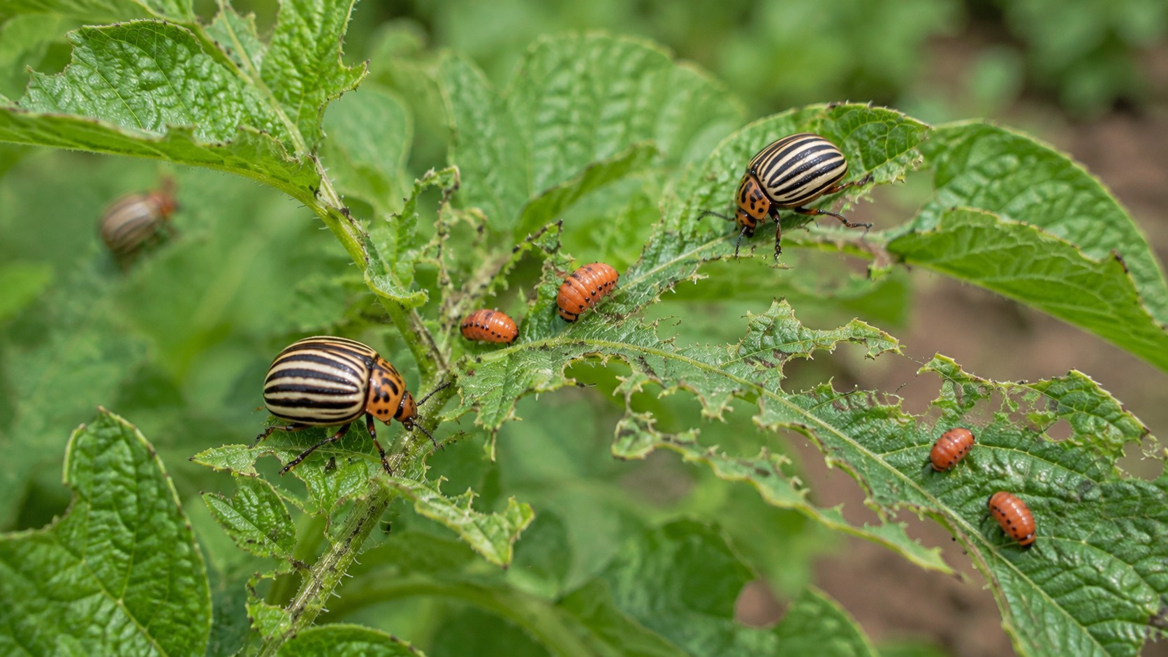 Vue agricole consacrée à doryphores