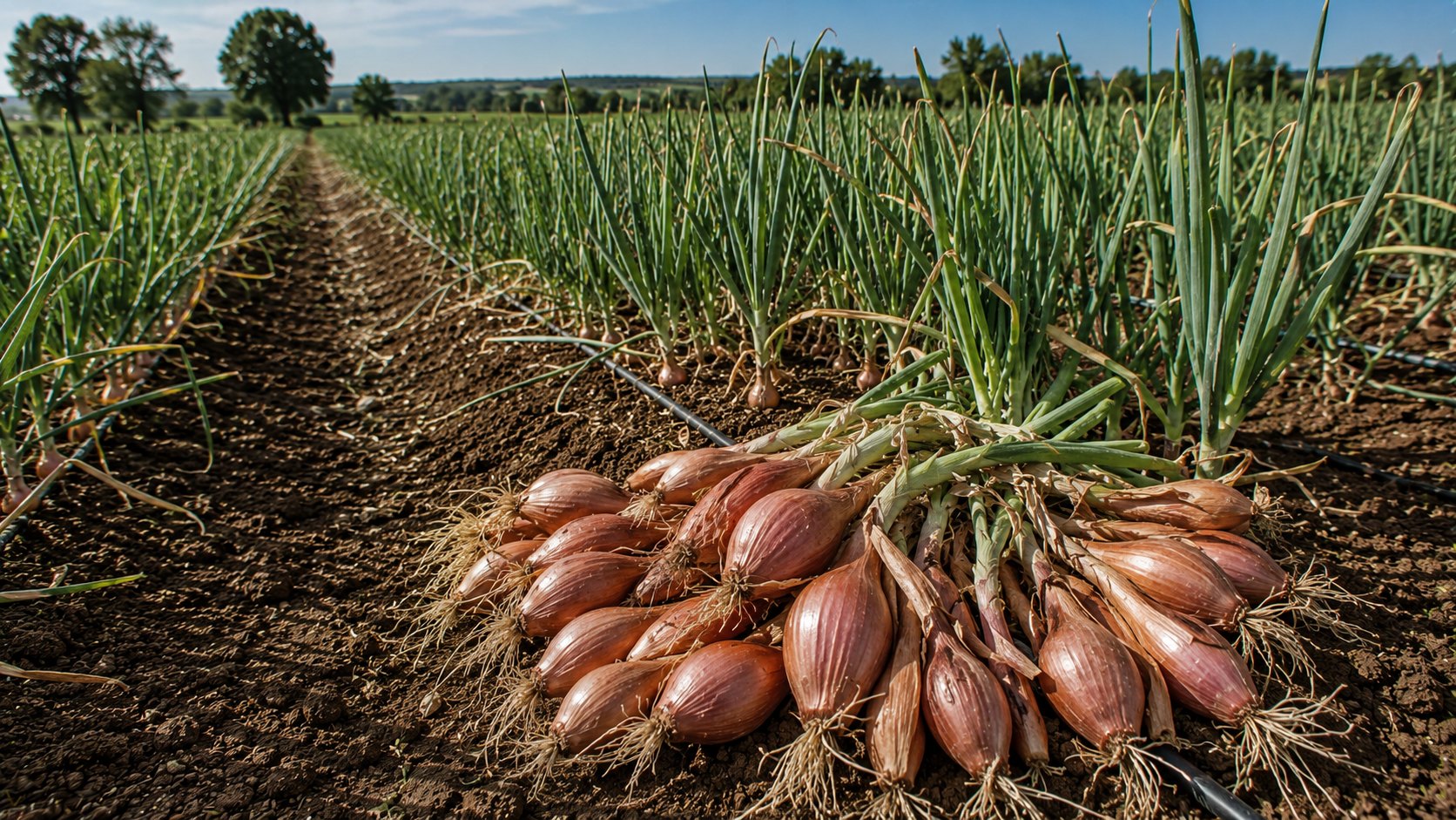 Illustration agricole de echalote