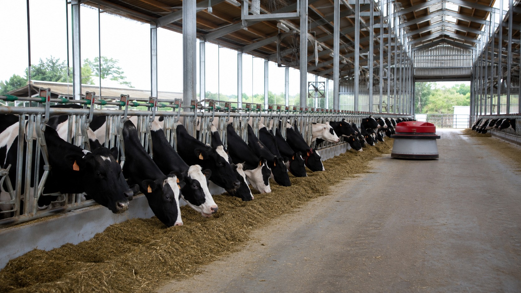 Vue agricole consacrée à élevage intensif