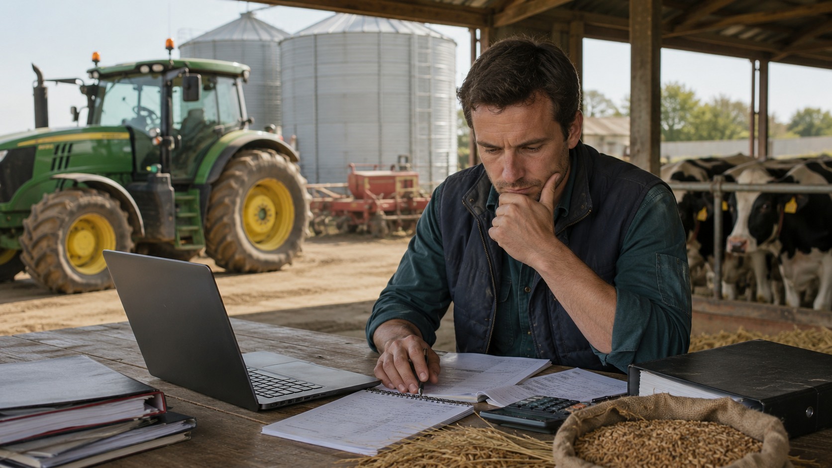 Vue agricole consacrée à endettement agricole